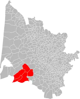 Localisation de Communauté de communesdu Val de l'Eyre