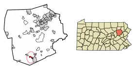 Localisation de West Hazleton