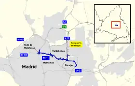 Image illustrative de l’article Autoroute espagnole M-11