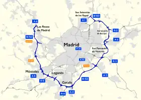 Image illustrative de l’article Autoroute espagnole M-50
