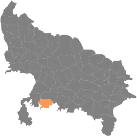 Localisation de District de Mahoba महोबा जिला
