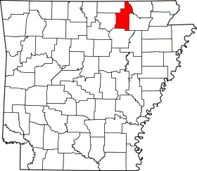 Localisation de Comté de Sharp