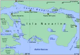 Cartographie de l'île Navarino