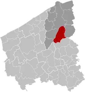 Localisation de Oostkamp