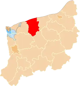 Localisation de Powiat de Gryfice