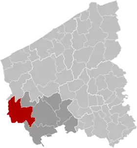 Localisation de Poperinge