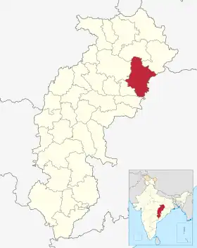 Localisation de District de Raigarh