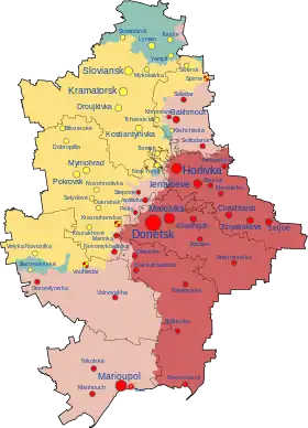 Localisation de Oblast de Donetsk