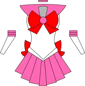 Dessin simplifié du costume de Sailor Chibi Moon