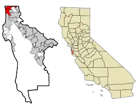 Localisation de Daly City