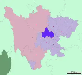 Localisation de Chengdu