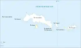Carte des îles Orcades du Sud