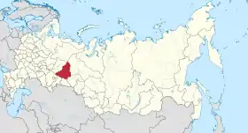 Localisation de Oblast de Sverdlovsk