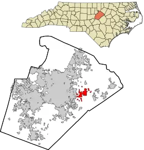 Localisation de Knightdale