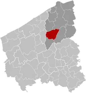 Localisation de Zedelghem