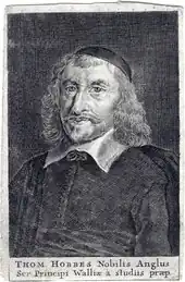 Buste de Hobbes à 58 ans de trois quart, regard scrutateur, lèvres timidement pincées, calotte sur la tête.