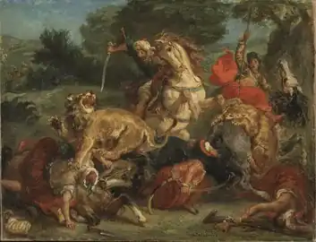Esquisse pour La Chasse aux lions, 1855 – Nationalmuseum, Stockholm.