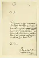 Lettre de Montcalm après la bataille des Plaines d'Abraham.