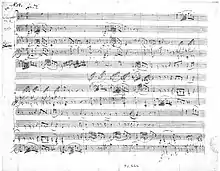 Copie du manuscrit de la partition du trio.