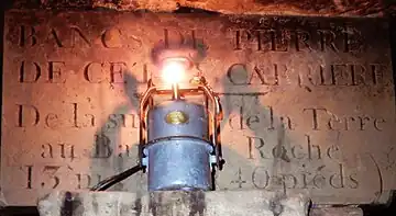  Lampe à acétylène, modèle français de marque Arras, type T3.